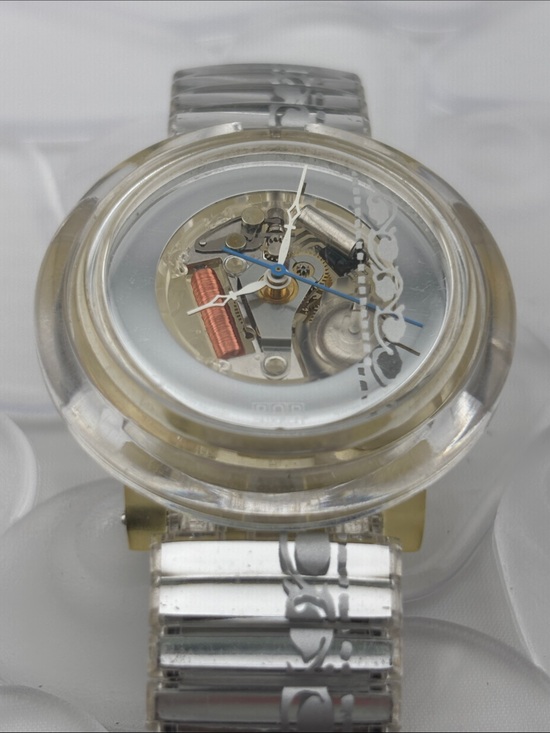 Midi Pop-swatch EMBROIDERY PMK120 From 1998 - Mid Size  Swatch POP Watch - PMK120 - EMBROIDERY